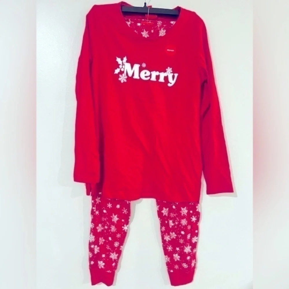 FAMILY PAJAMAS Matching Women's Merry Snowflake Mix It Family Pajama Set XS